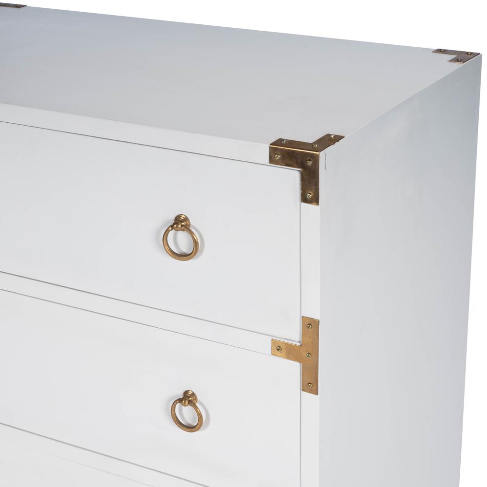 Company Forster Campaign 3 Drawer Dresser, White. Picture 8