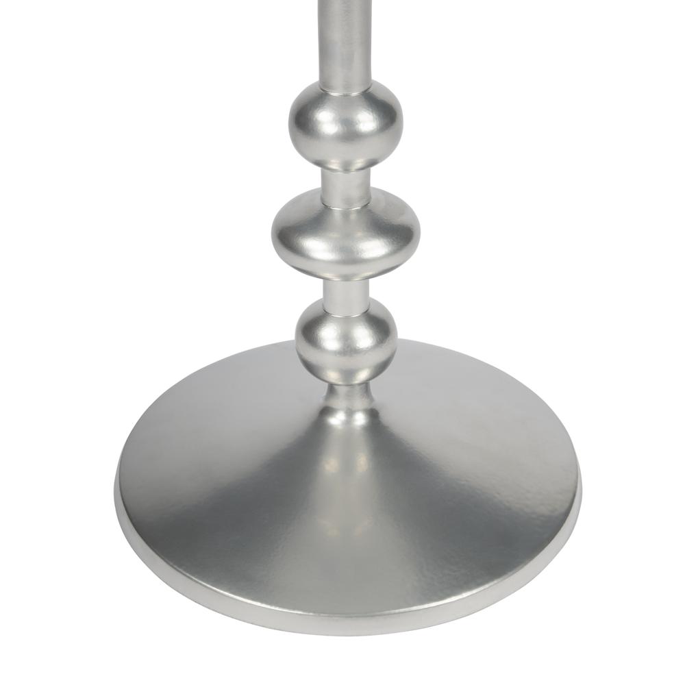Company Zora Silver Iron Pedestal Side Table, Silver. Picture 4