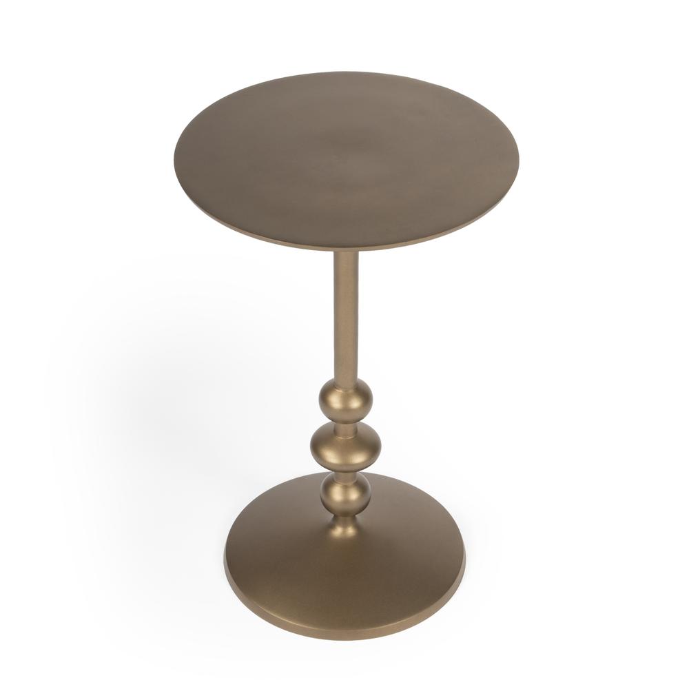 Company Zora Iron Pedestal Side Table, Bronze. Picture 1