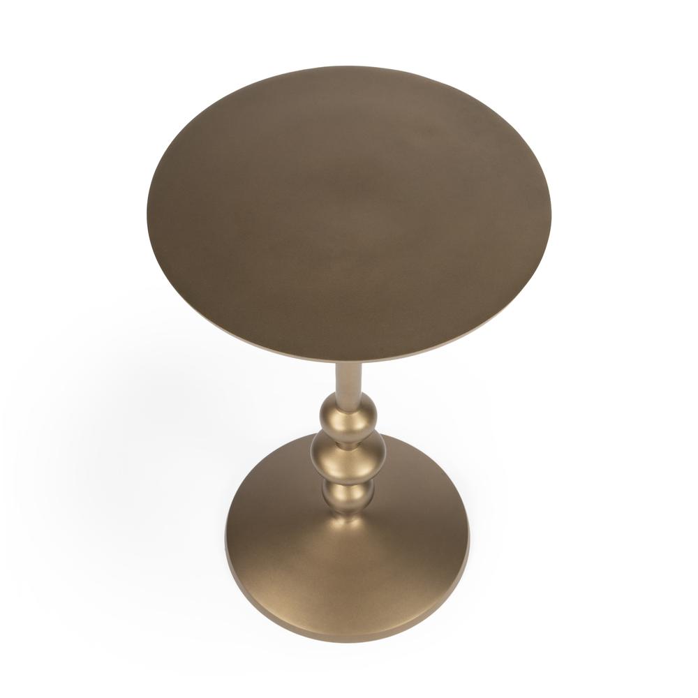 Company Zora Iron Pedestal Side Table, Bronze. Picture 2