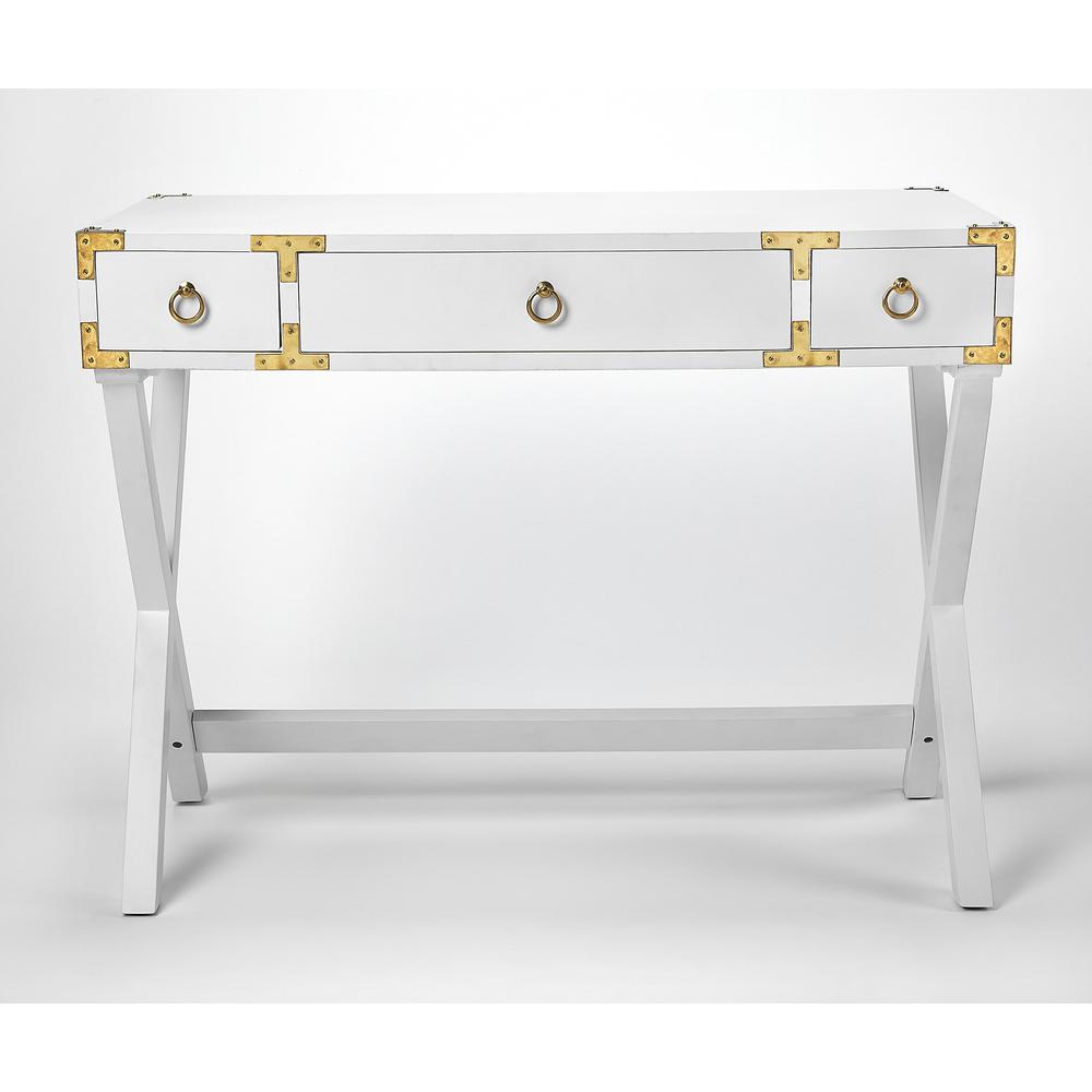 Company Forster Campaign Writing Desk, White. Picture 3