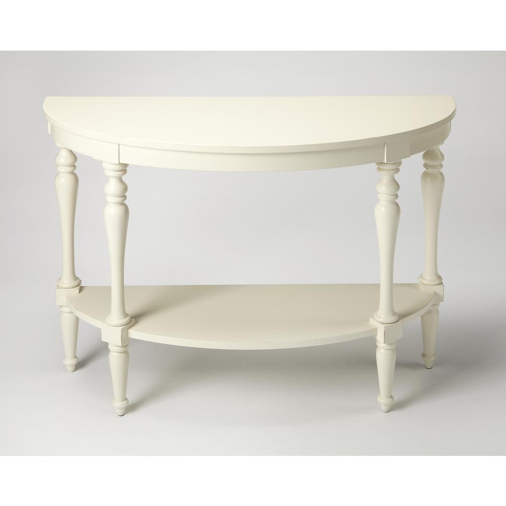 Company Amherst Demilune Console Table, White. Picture 1
