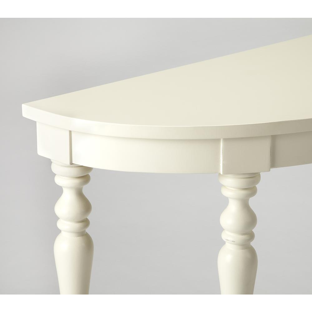 Company Amherst Demilune Console Table, White. Picture 2