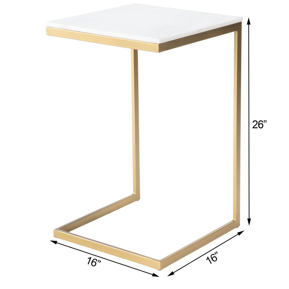 Company Lawler Marble C- Side Table, Gold. Picture 12