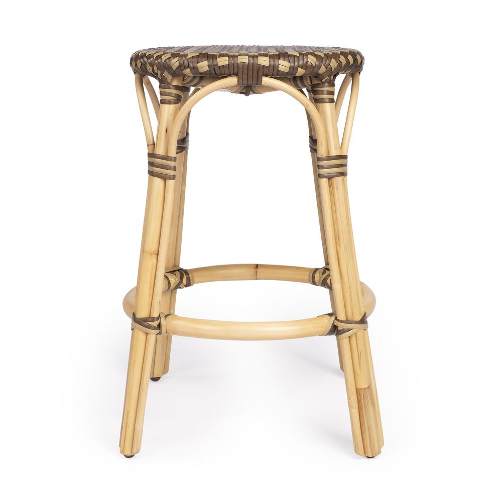 Butler Tobias Brown Rattan Counter Stool. Picture 2