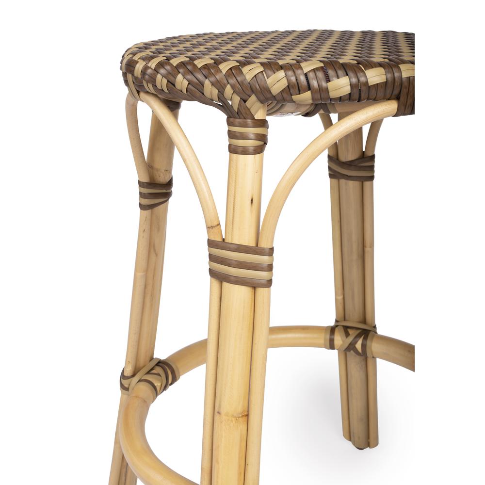 Butler Tobias Brown Rattan Counter Stool. Picture 3