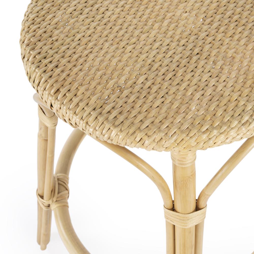 Company Tobias Rattan Round 24" Counter Stool, Natural. Picture 6