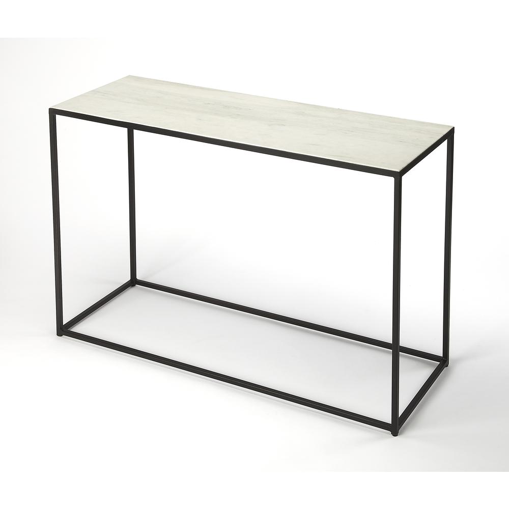Company Phinney Marble & Metal Console Table, Multi-Color. Picture 1