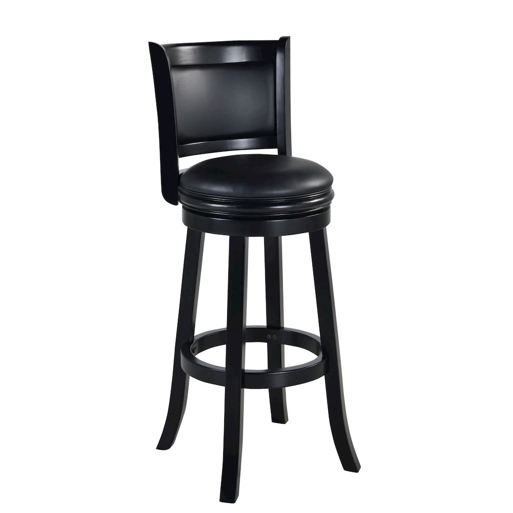 Augusta Swivel Extra Tall Bar Stool - Black. Picture 1