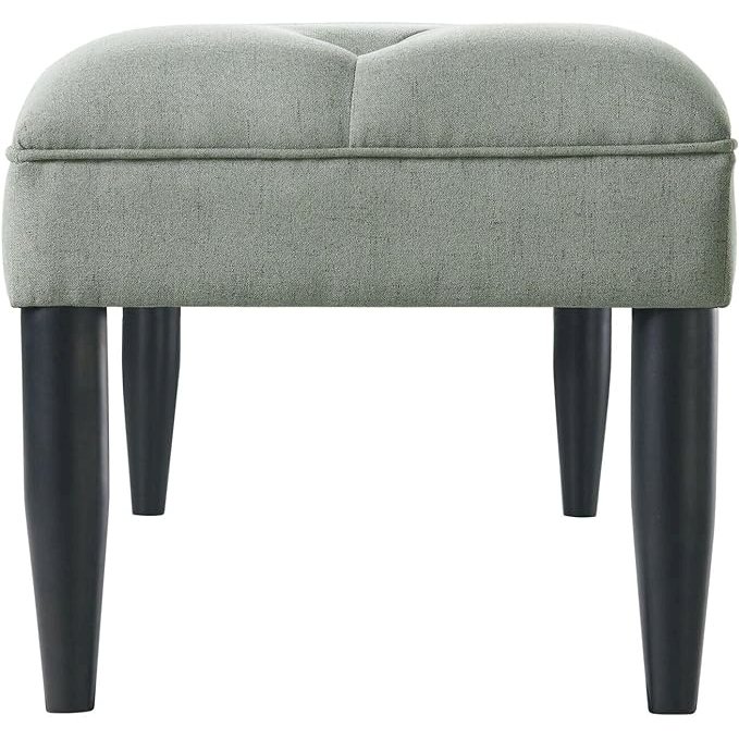 Picket House Furnishings Aris Tufted Upholstered Bench in Charcoal. Picture 1