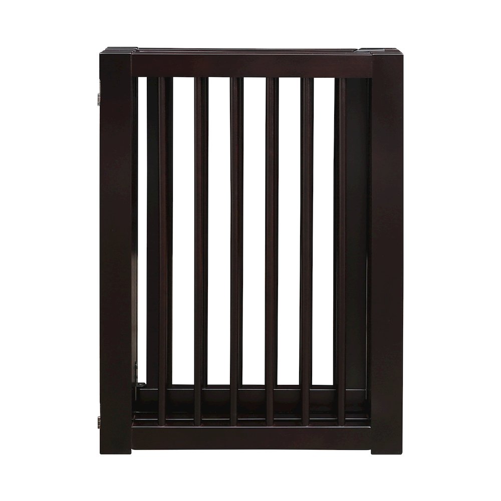 American Trails Free Standing Pet Gate with Door-Espresso. Picture 4