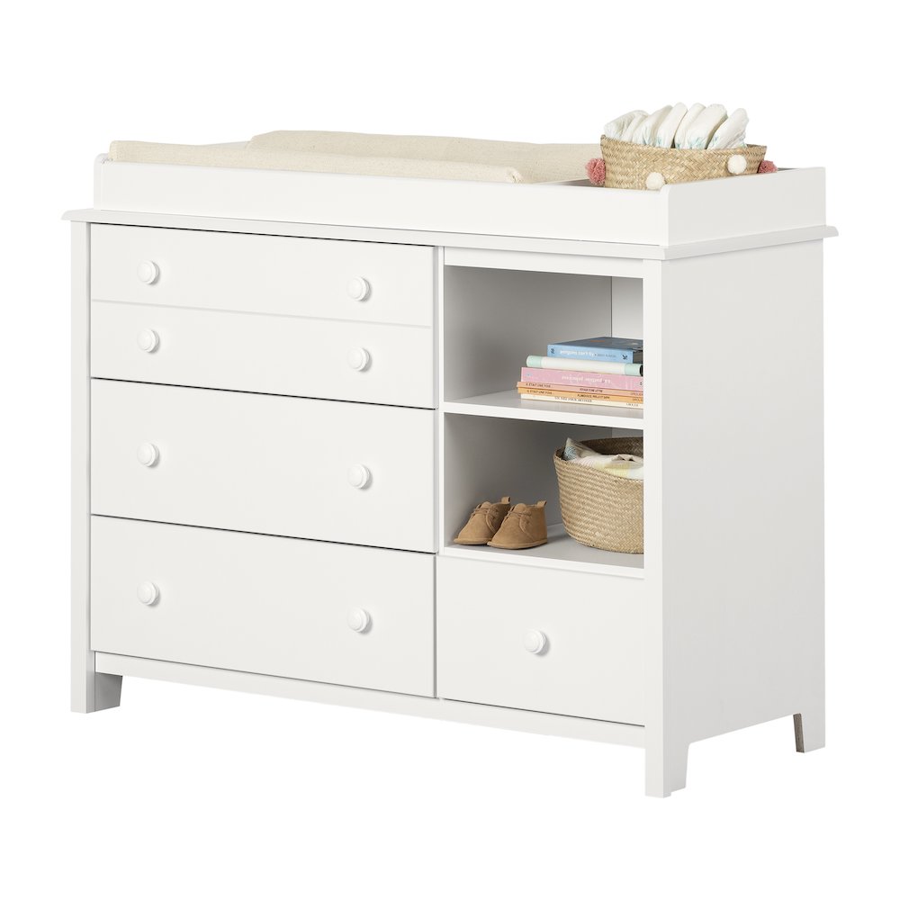 South Shore Little Smileys Changing Table with Removable Changing Station, Pure White. Picture 6