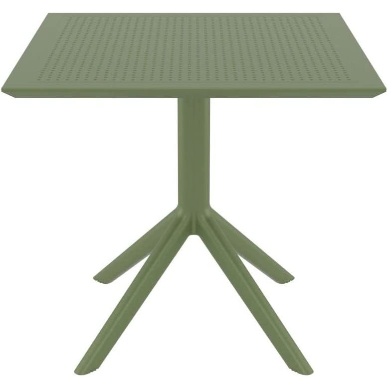 Sky Square Table 31 inch Olive Green. Picture 3