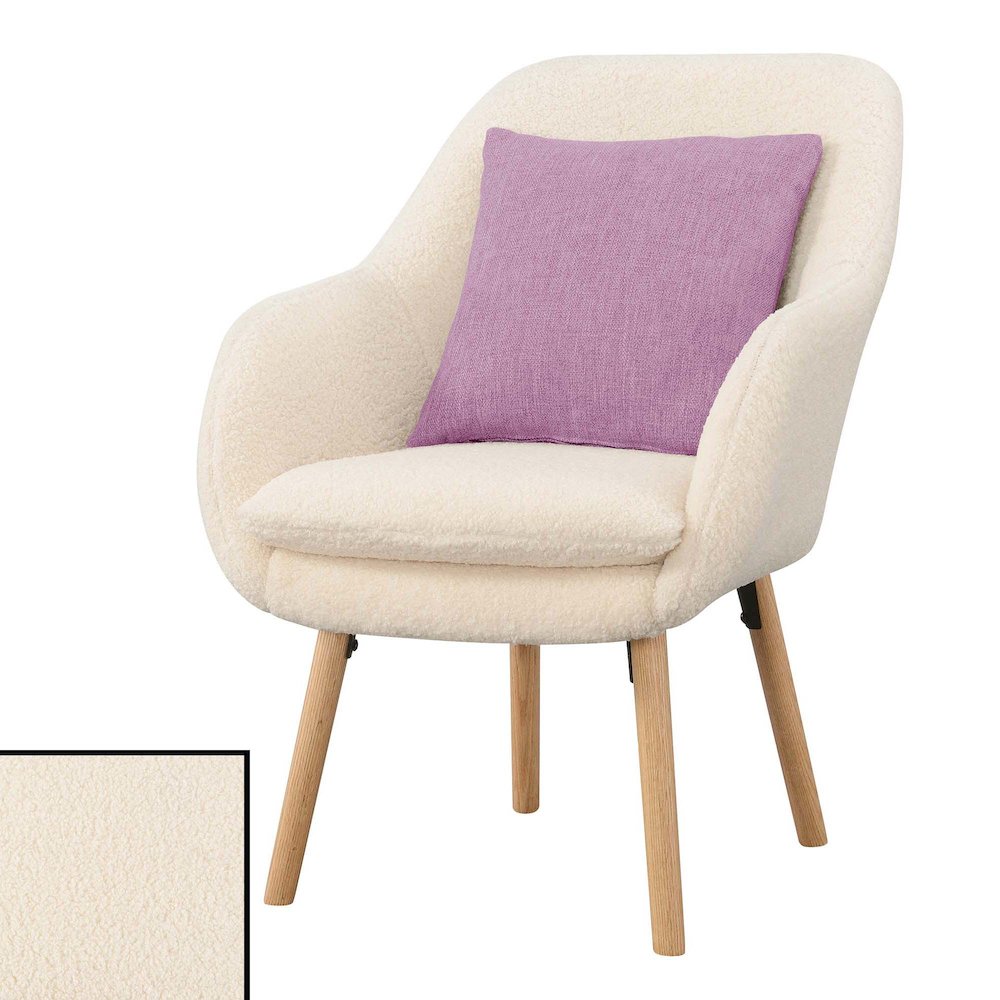 Take a Seat Charlotte Sherpa Accent Chair, Sherpa Crème. Picture 4