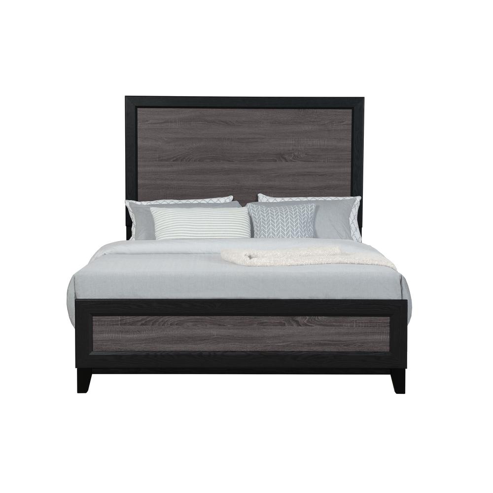 Lisbon Grey And Black Queen Bed. Picture 3