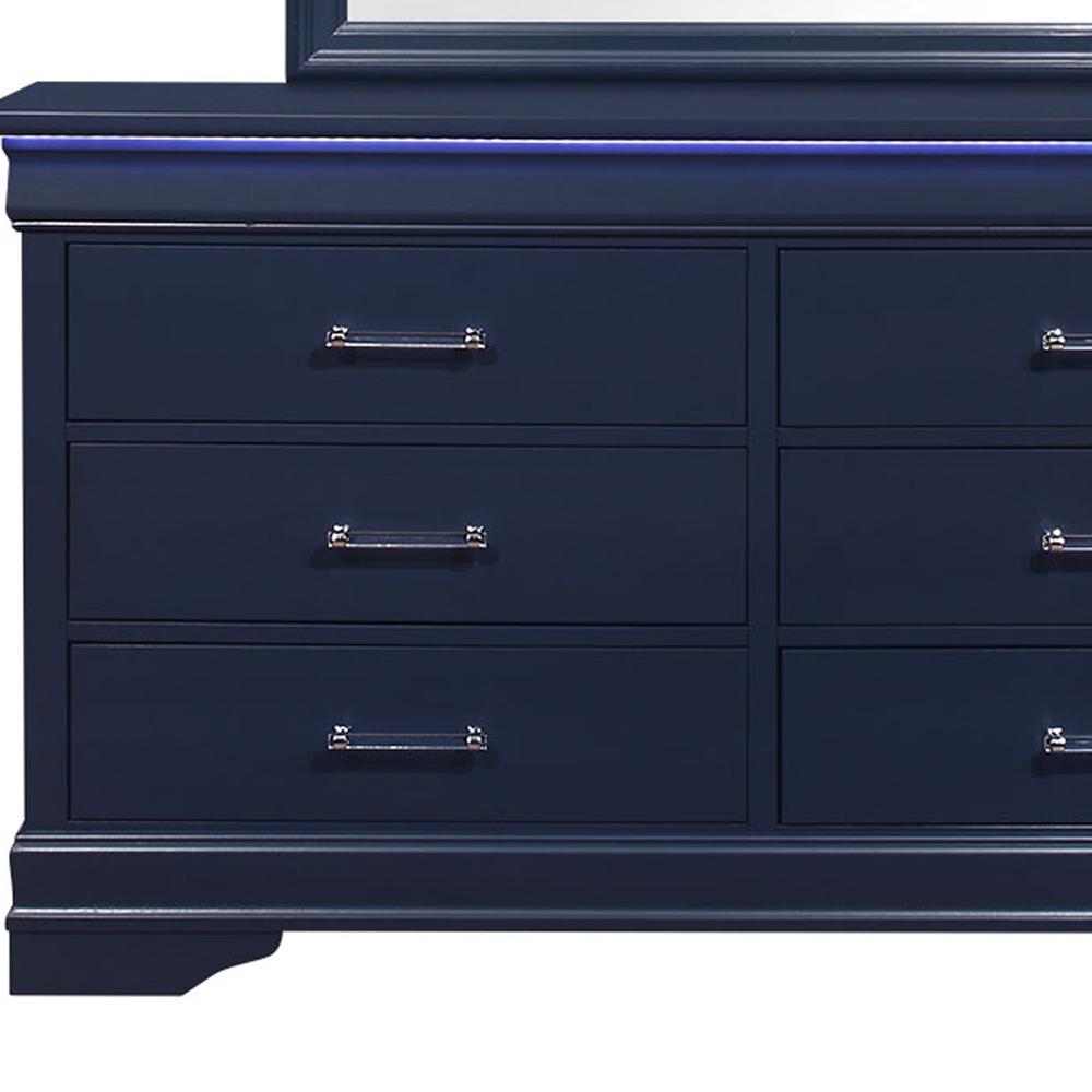 Charlie Blue Dresser With Led. Picture 5
