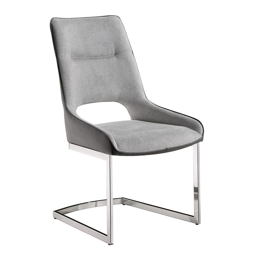 D1119 Light Grey/Dark Grey Dining Chair. Picture 2