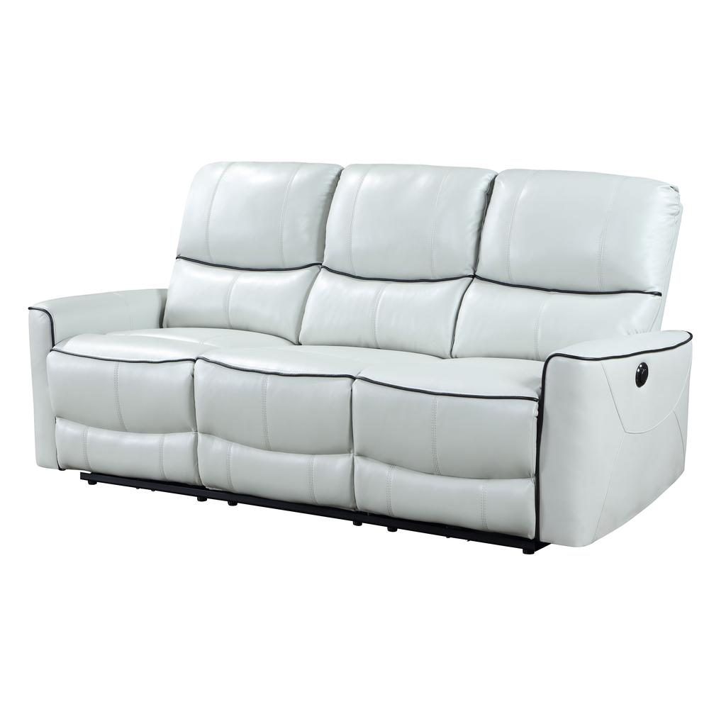 U1790 Light Grey Power Reclining Sofa. Picture 1