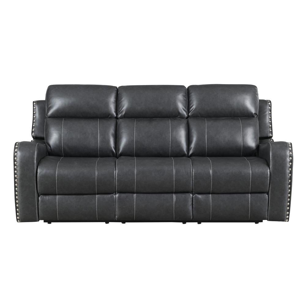 U131-Dtp932-7 Charcoal Gry-Rs, Reclining Sofa Dark Grey. The main picture.