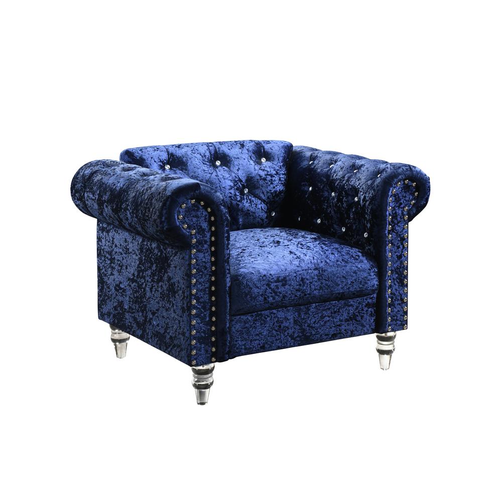 Dark Blue Chair - Blue. Picture 2