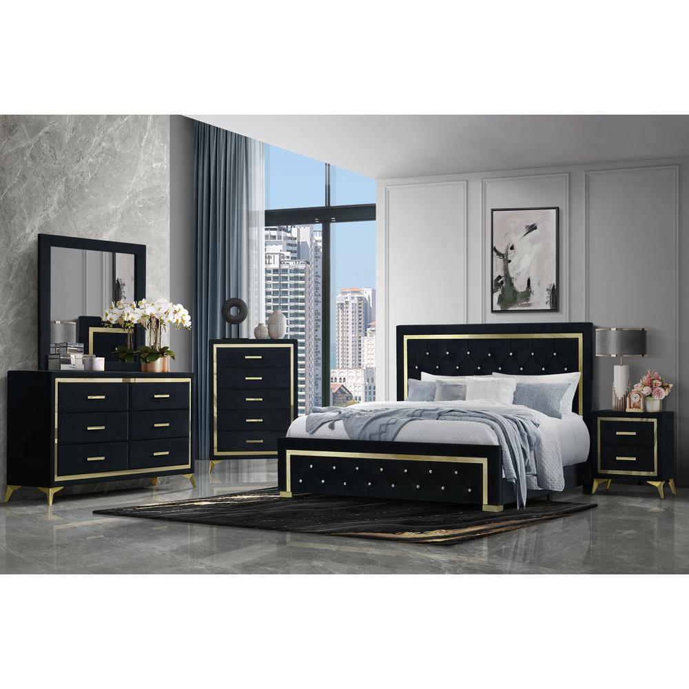 Kingdom Black Queen Bed Group. Picture 4