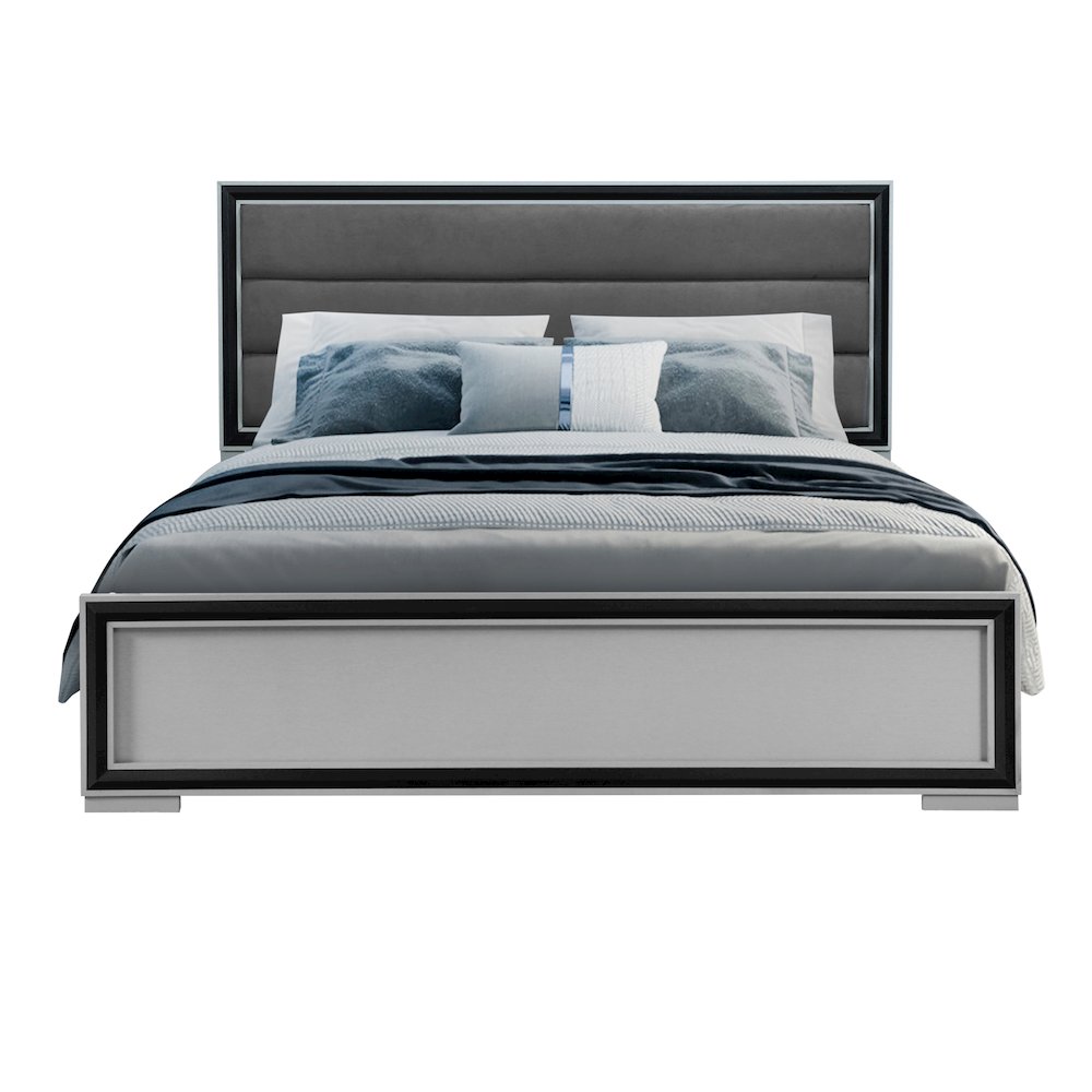 Contemporary Queen Bed With Led. Picture 1