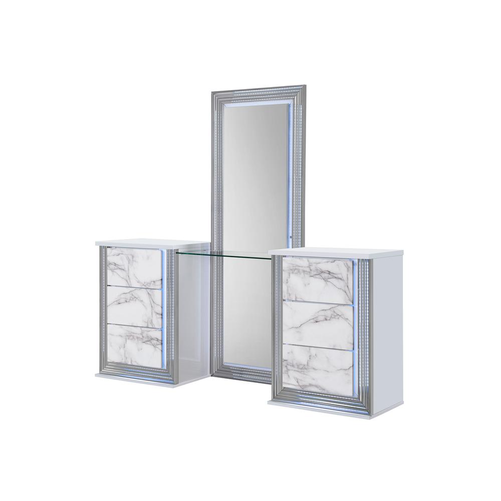 Ylime White Marble Vanity Set. Picture 2