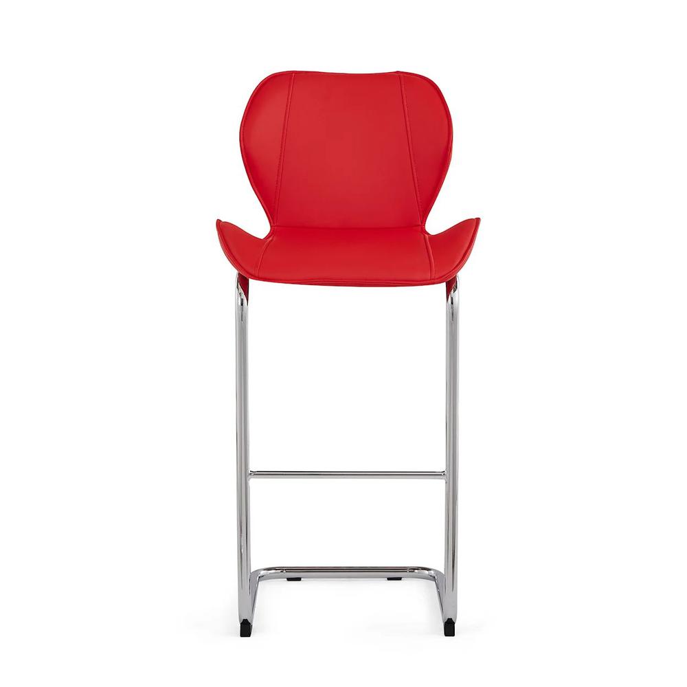 D1446 3 Red Bar Stools. Picture 1