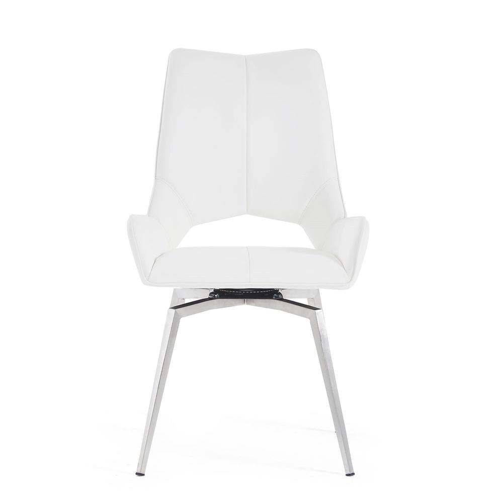 D4878 2 White Dining Chair. Picture 1