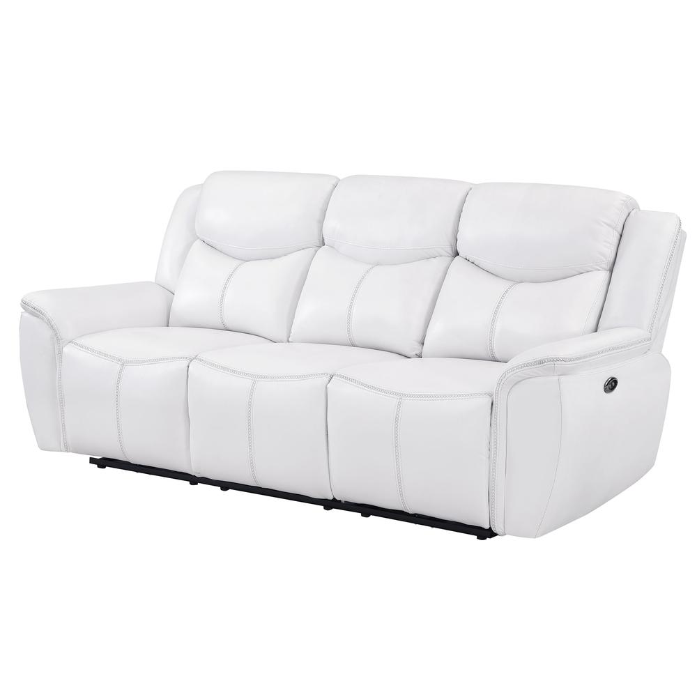U5987 Blanche White Power Reclining Sofa. Picture 1