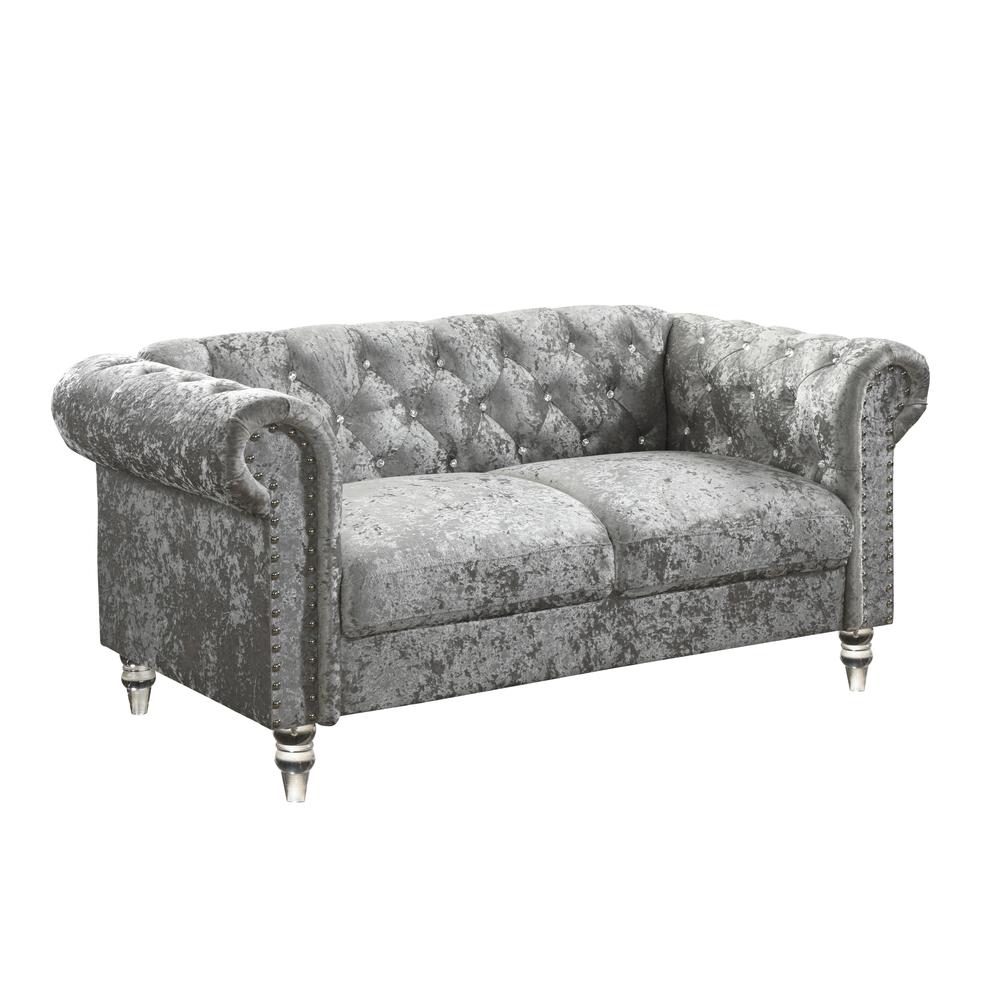 Grey Loveseat   - Grey. Picture 2