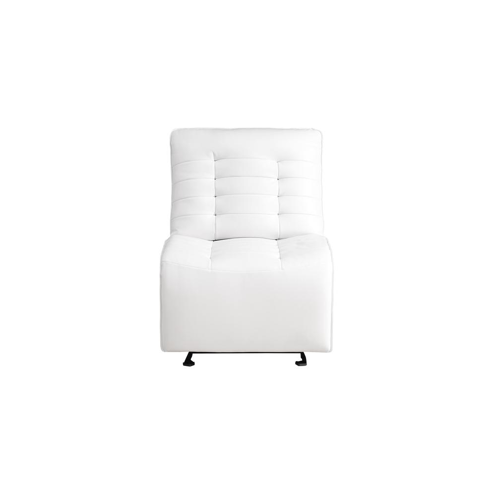 Build It Your Way U6066 Blanche White Armless Glider Chair. Picture 1
