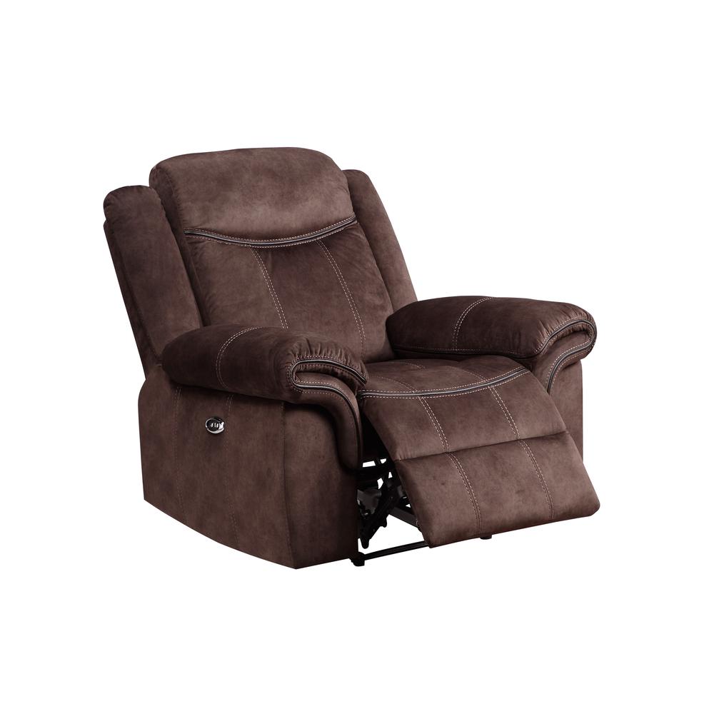 Coffee Power Reclining Sofa/Power Console Reclining Loveseat With Power Switch. Picture 3