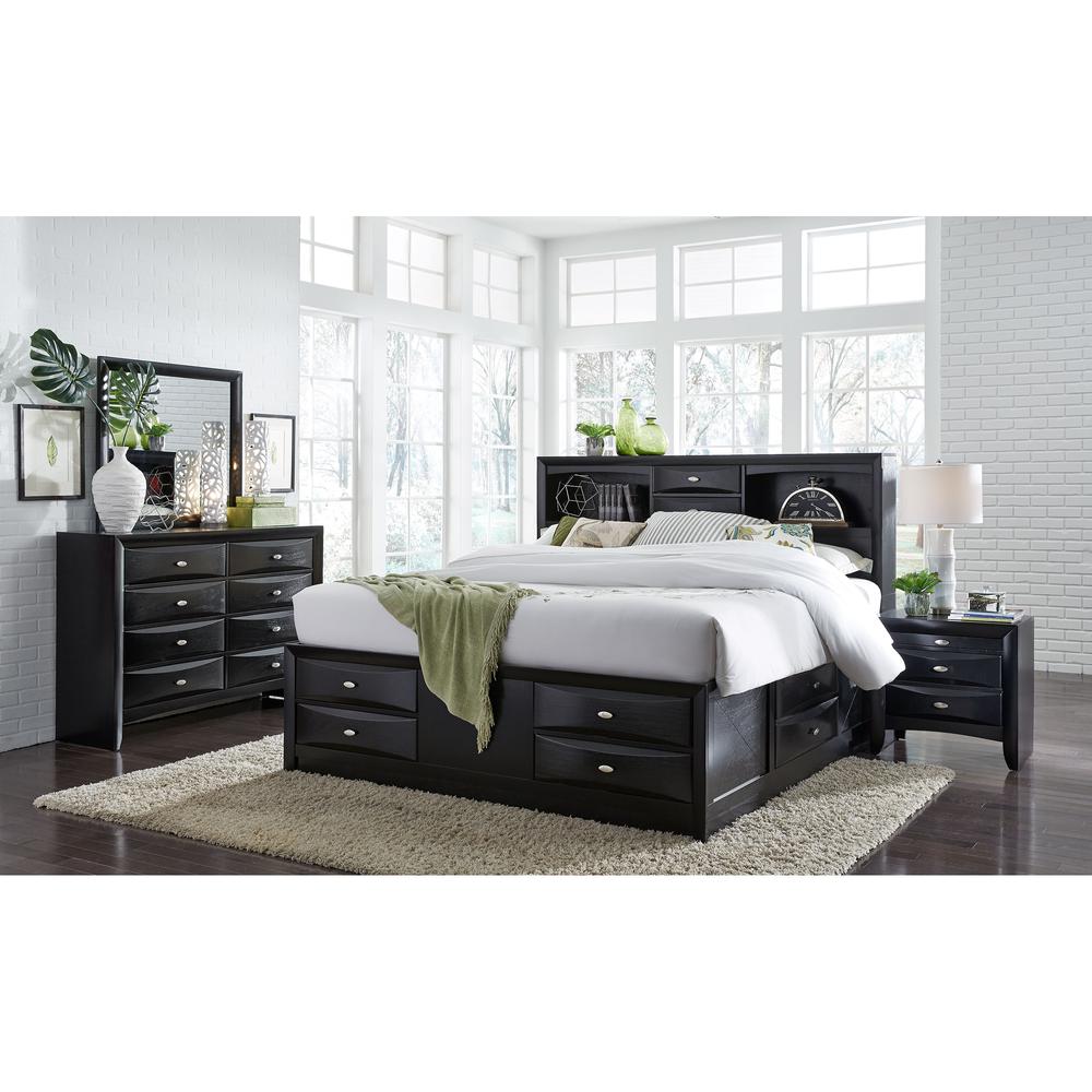 Linda Black Queen Bed Group. Picture 4