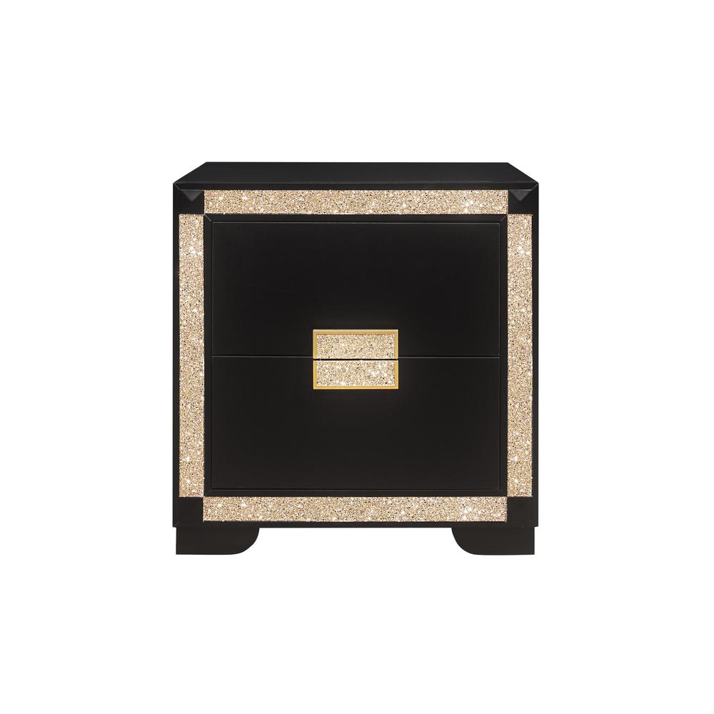 Blake Black/Gold Nightstand. Picture 4