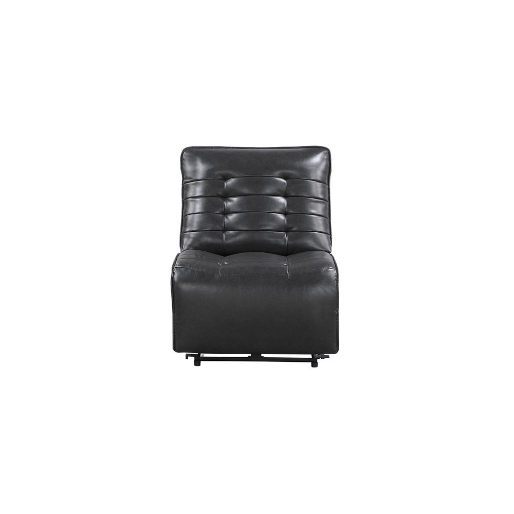 Build It Your Way U6066 Blanche Charcoal Power Armless Recliner. Picture 4