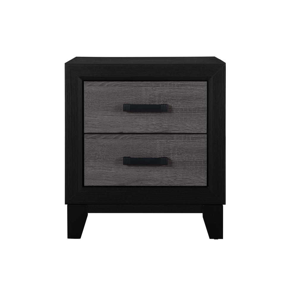 Lisbon Grey And Black Nightstand. Picture 3
