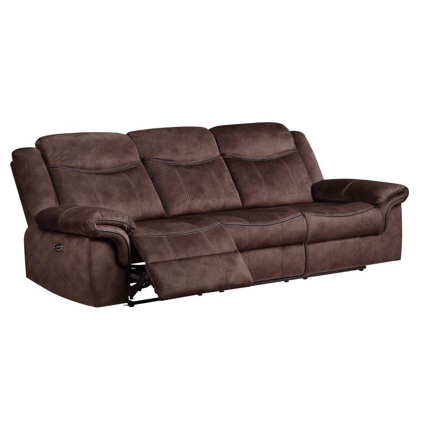 Coffee Power Reclining Sofa/Power Console Reclining Loveseat With Power Switch. Picture 1