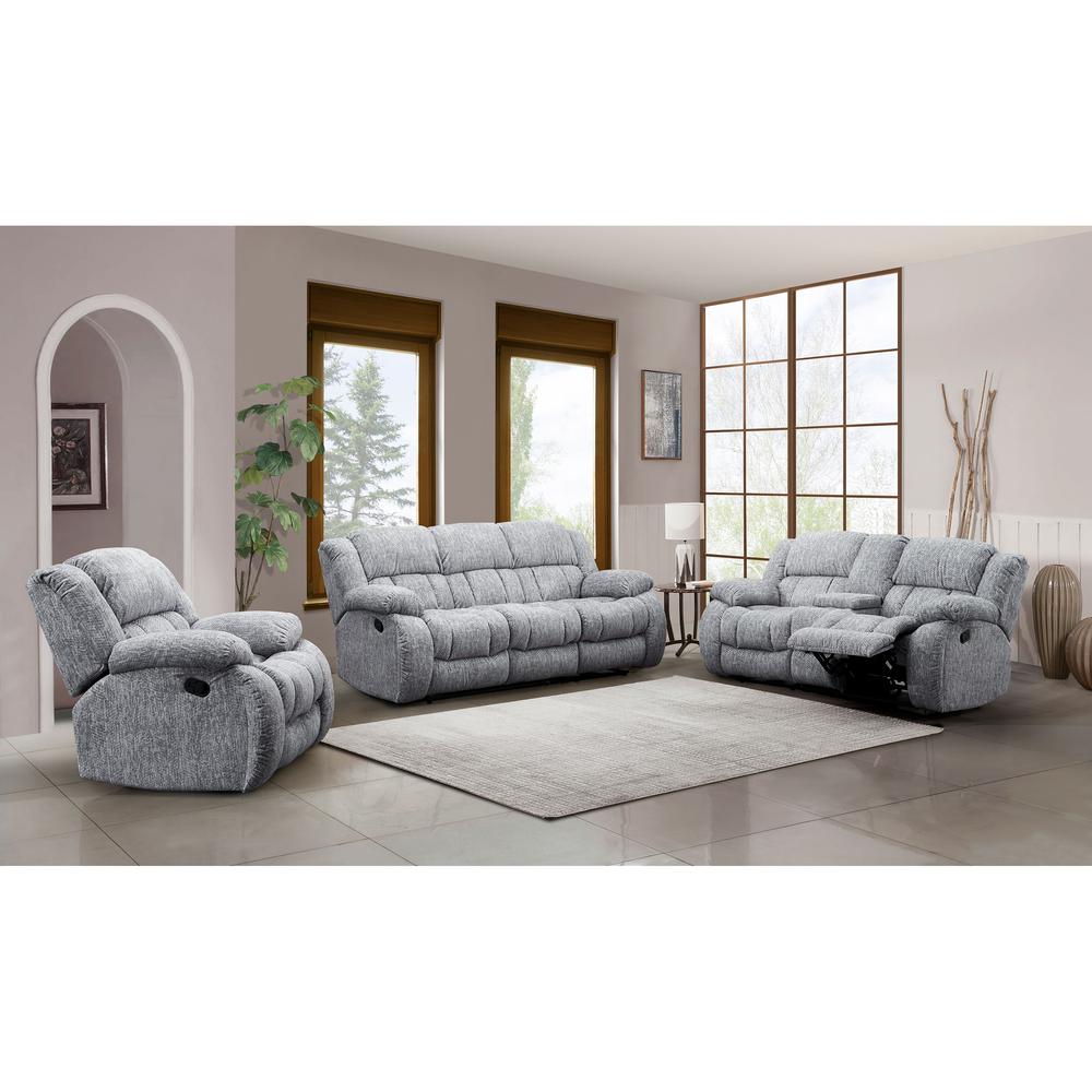 U250 Grey Reclining Sofa. Picture 2