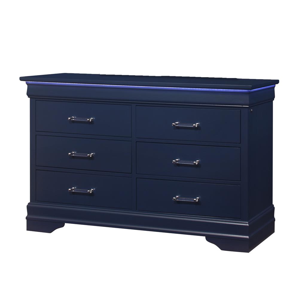 Charlie Blue Dresser With Led. Picture 3