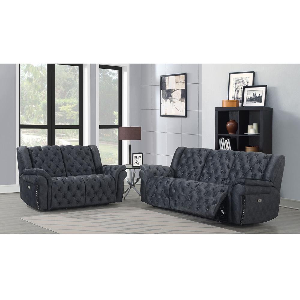 Evelyn Granite Power Reclining Sofa. Picture 4