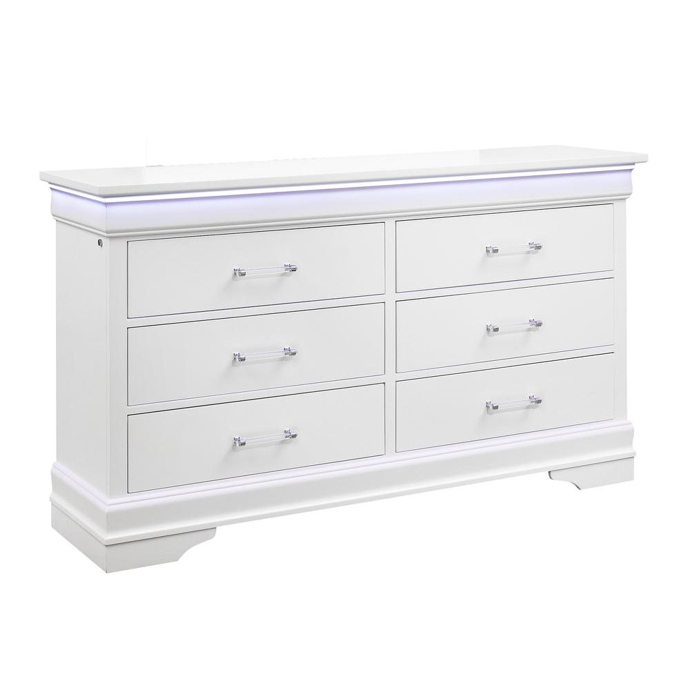 Charlie White Dresser With Led. Picture 3