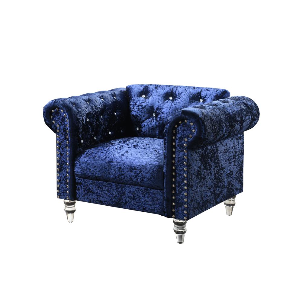 Dark Blue Chair - Blue. Picture 3
