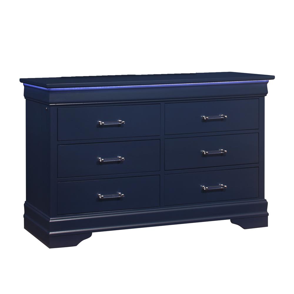 Charlie Blue Dresser With Led. Picture 2