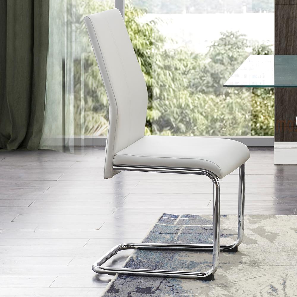 D41 White Dining Chair. Picture 6