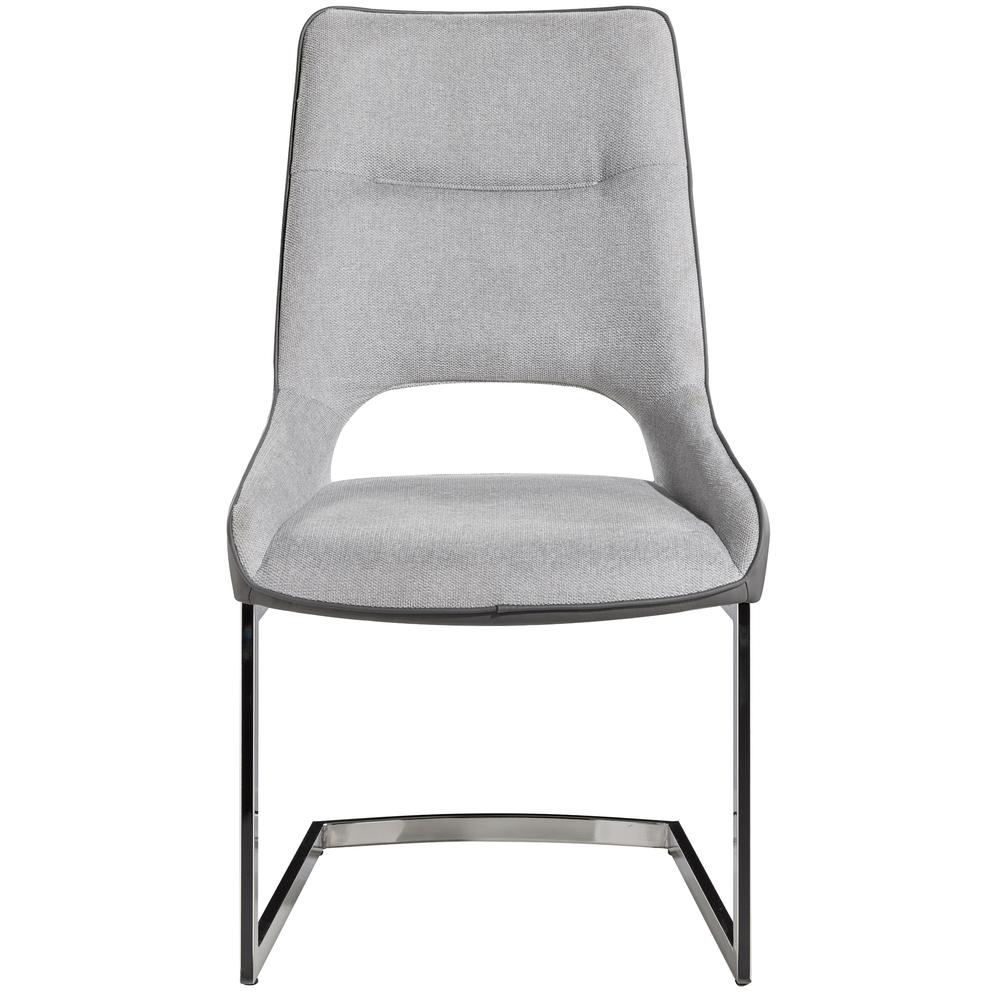 D1119 Light Grey/Dark Grey Dining Chair. Picture 1