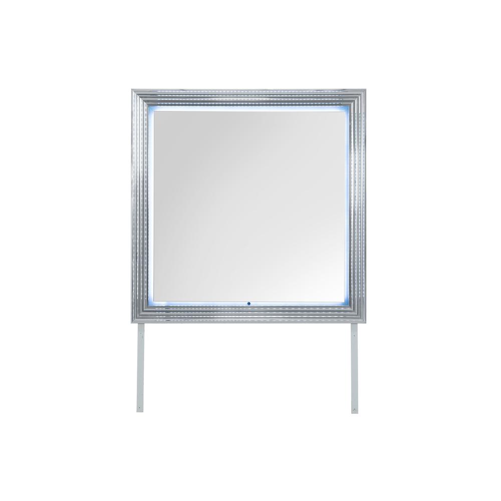 Ylime Smooth Silver Mirror With Led. Picture 2