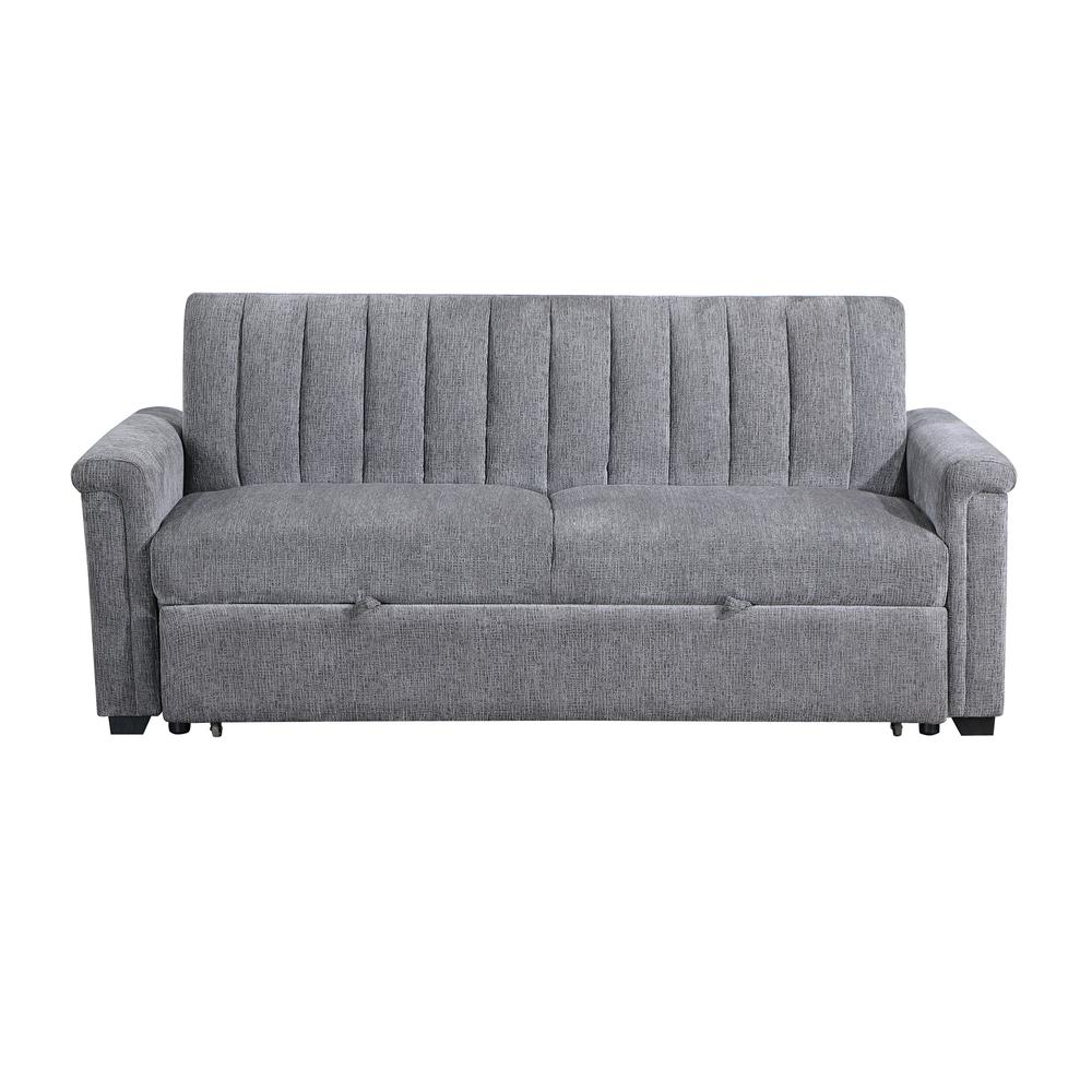 U0201 Dark Grey Pull Out Sofa. Picture 1