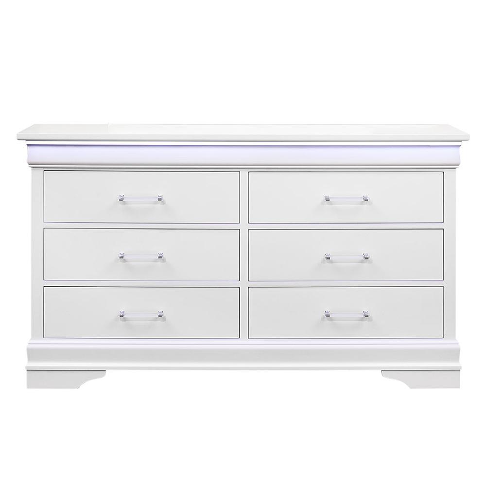 Charlie White Dresser With Led. Picture 1