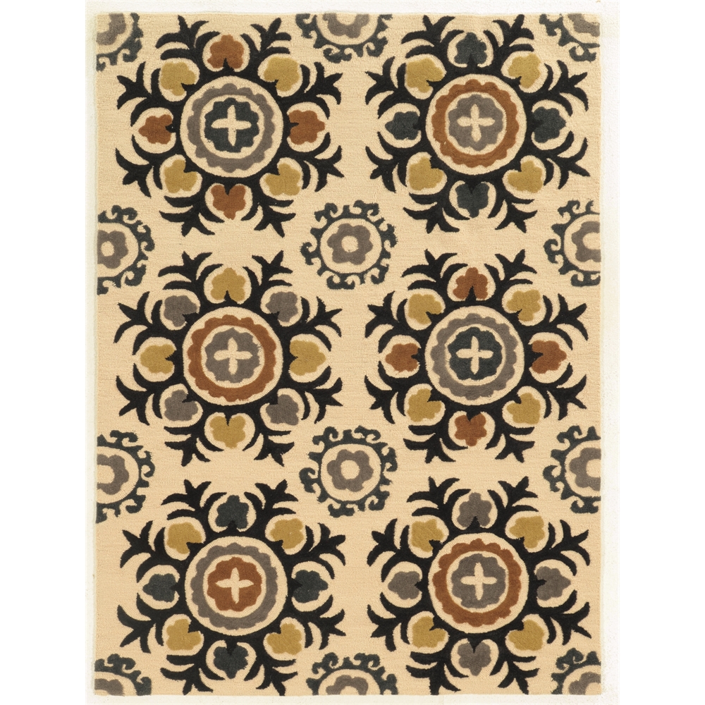 Trio Collection Ivory Rug, Size 8 x 10. Picture 1
